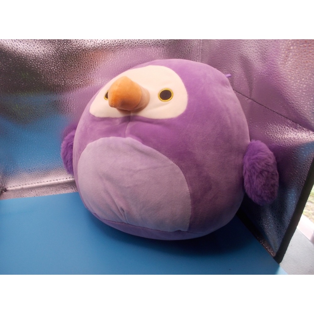 Squishmallows Kellytoy Purple Bird Plush Fuzzy Wings White Belly Stuffed Animal